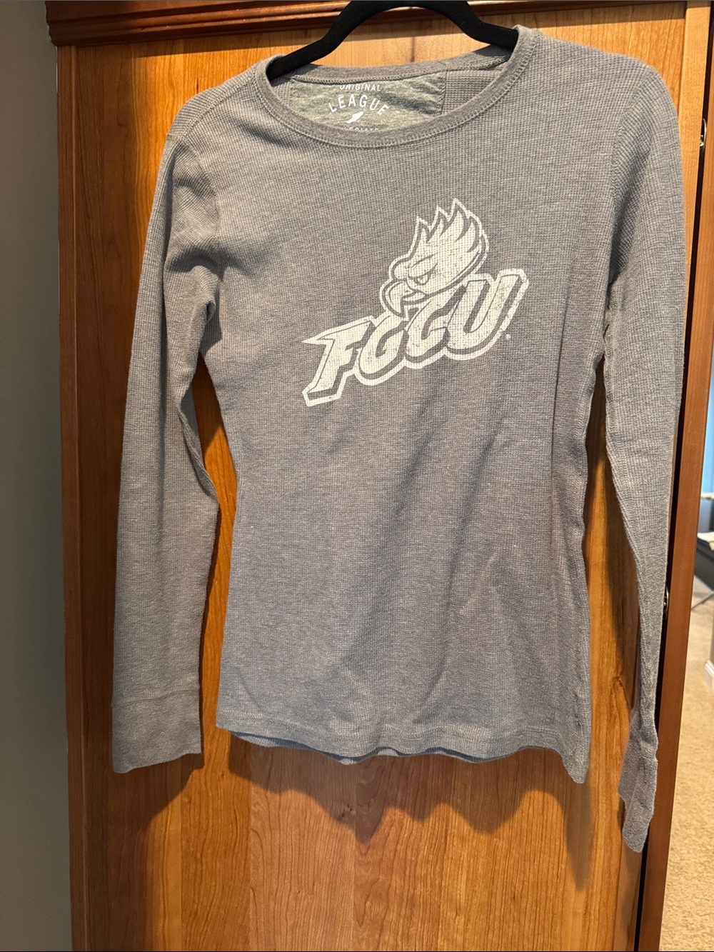 League Gray FGCU Waffle-Knit Long Sleeve Tee - Women's